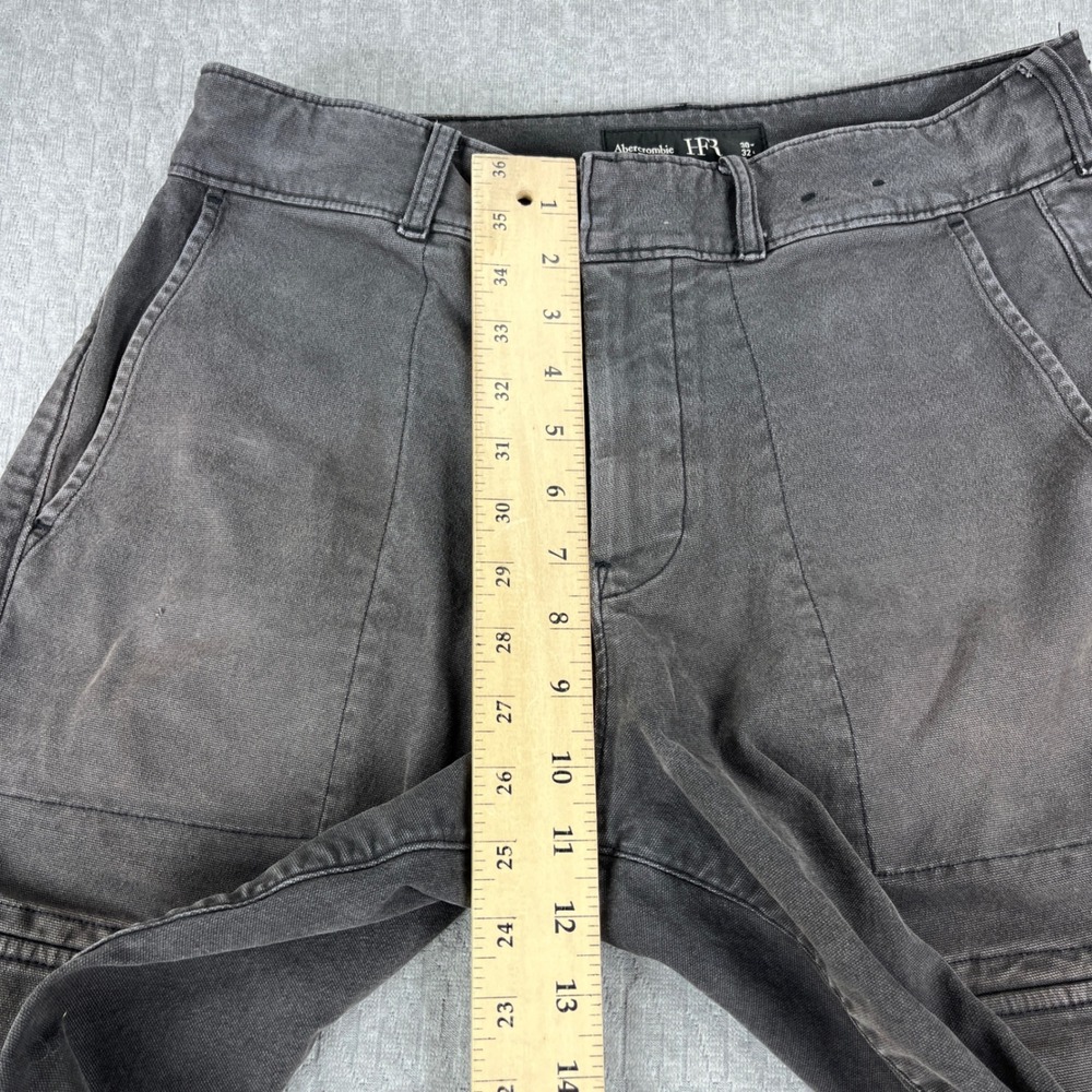 Abercrombie & Fitch Cargo Pants Men 30x32 Fits 31x29 Grey Nicole Benefield HFR - Picture 7 of 9